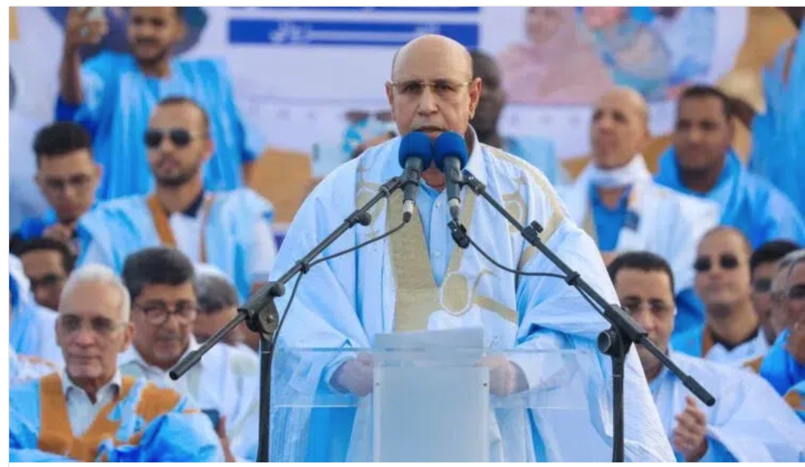 Ould Cheikh El Ghazouani anime un meeting à Atar Ould Cheikh El Ghazouani anime un meeting à Atar