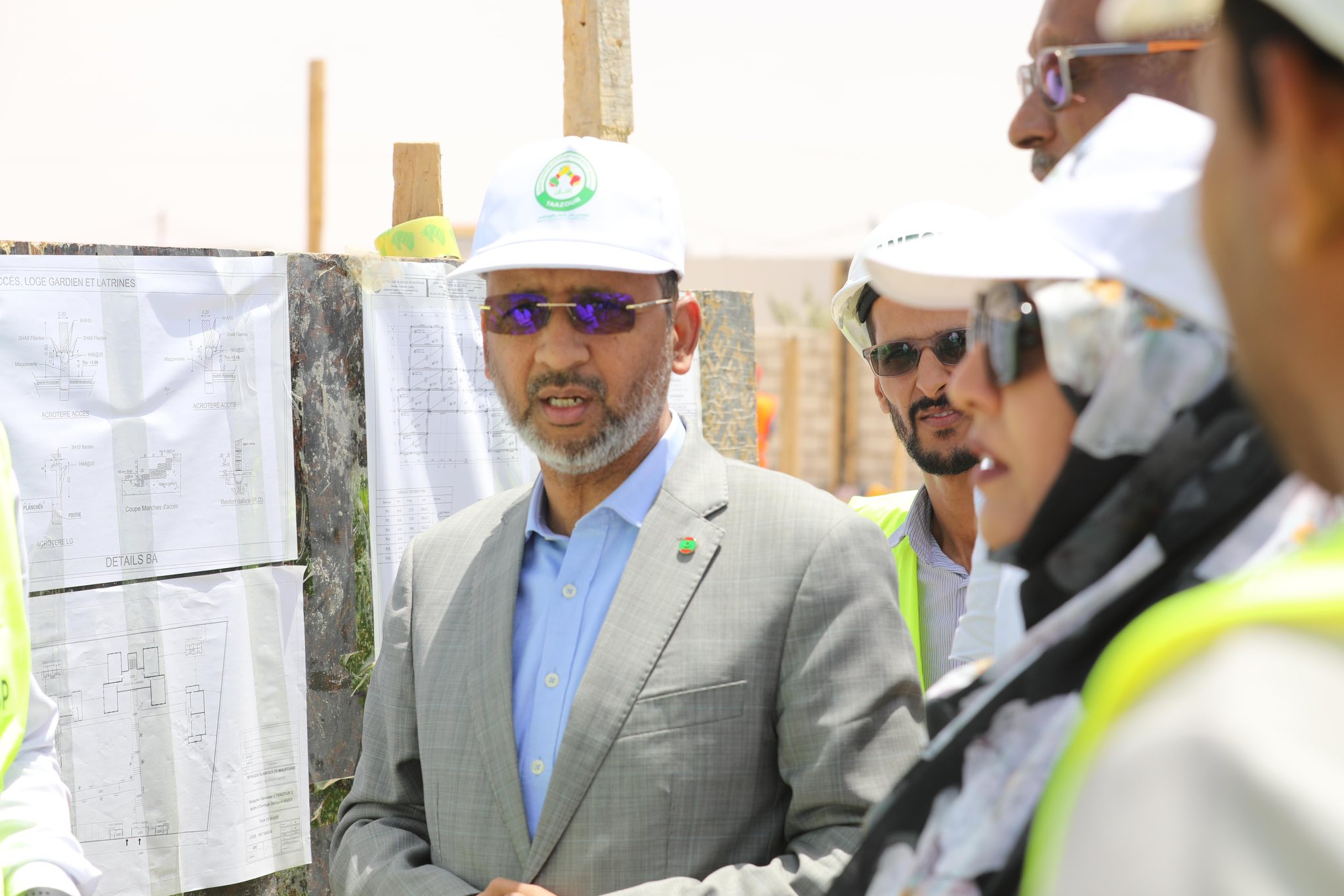 Taazour : une délégation gouvernementale s’informe sur les travaux de construction d’établissements d’enseignement à Nouakchott Taazour : une délégation gouvernementale s’informe sur les travaux de construction d’établissements d’enseignement à Nouakchott
