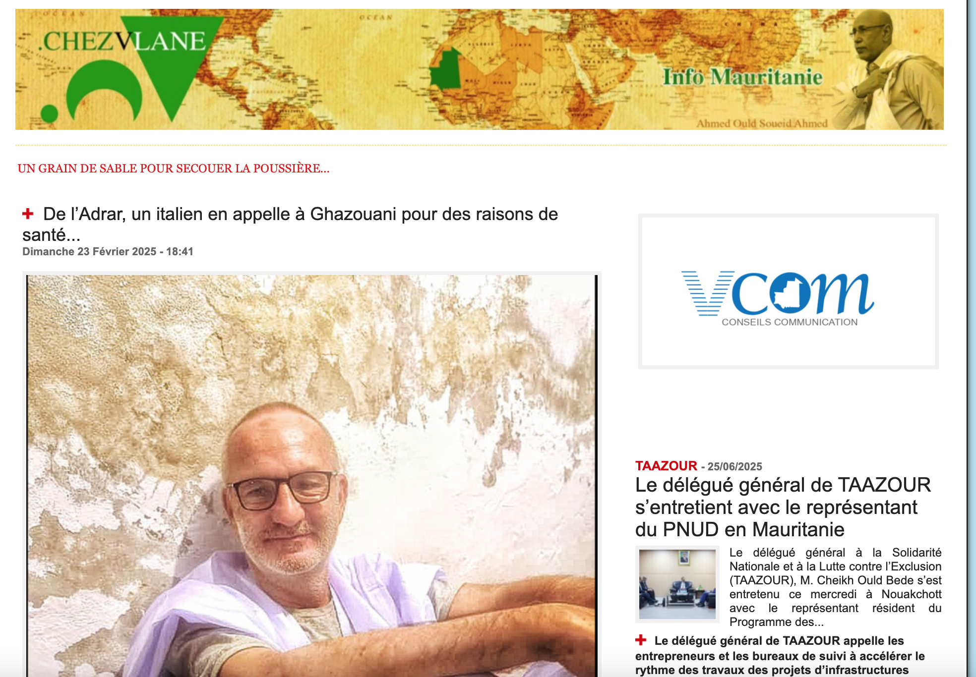 Merci excellence !  Après notre article le chef de l'Etat a accordé la nationalité mauritanienne à l'italien Riccardo Di Biase