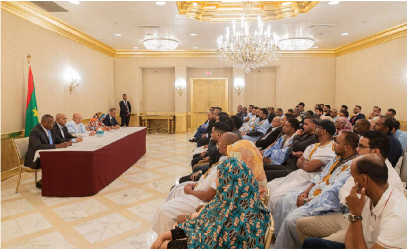 Le Président de la République rencontre les représentants de la colonie mauritanienne aux États-Unis d’Amérique