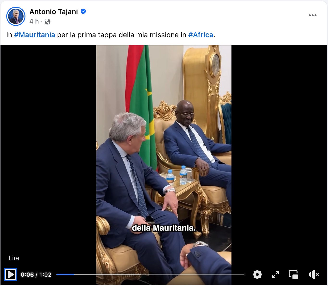 Mauritanie : le ministre italien des affaires étrangères se félicite de la stabilité politique Mauritanie : le ministre italien des affaires étrangères se félicite de la stabilité politique
