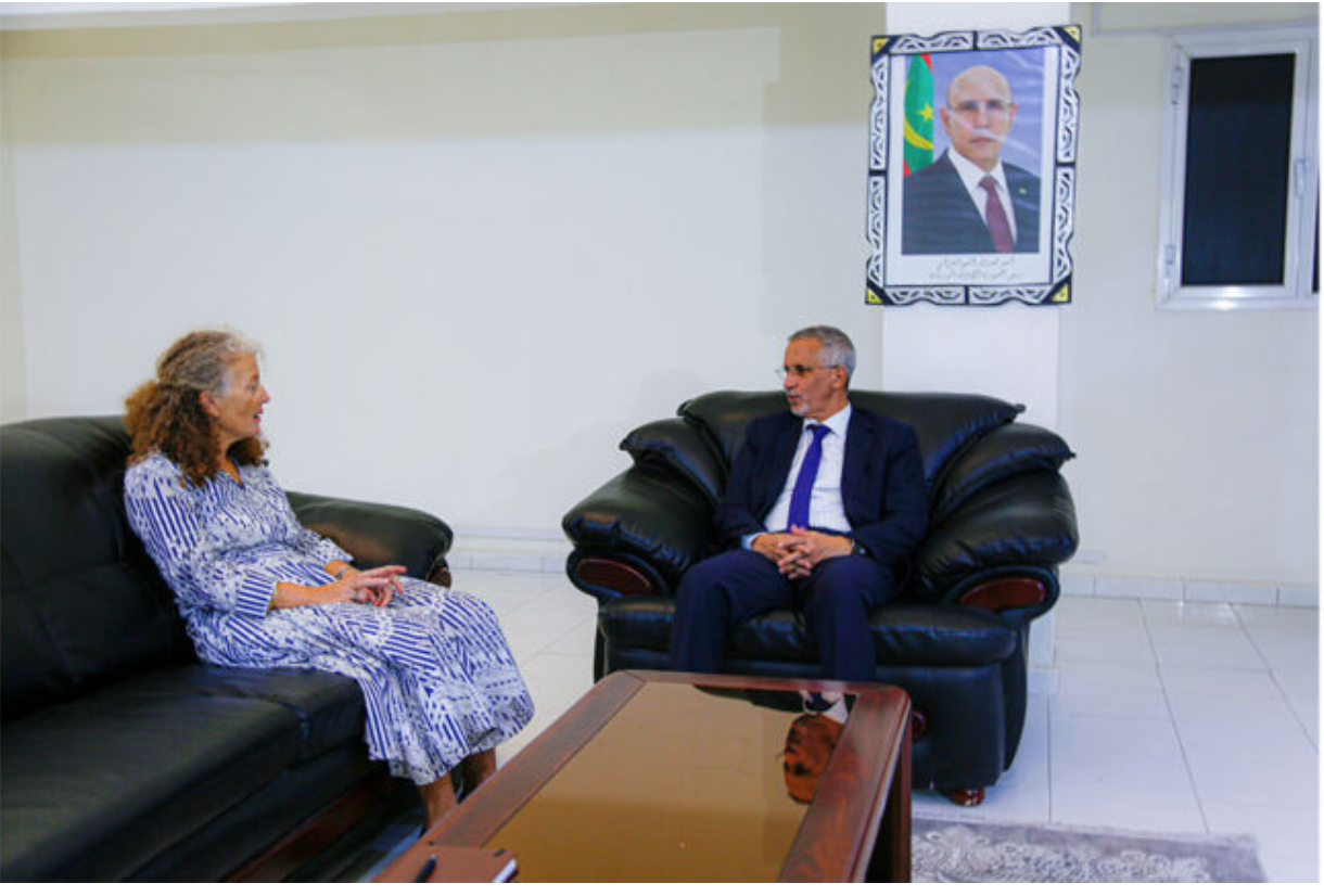 Le Commissaire aux droits de l’homme s’entretient avec la Coordinatrice résidente des Nations Unies en Mauritanie