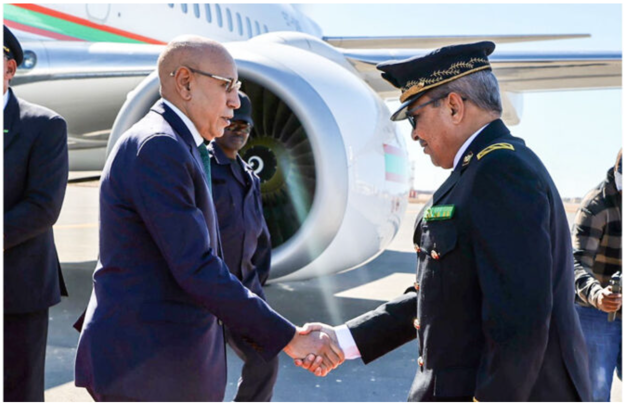 Le Président de la République arrive à Nouadhibou pour lancer des projets de développement