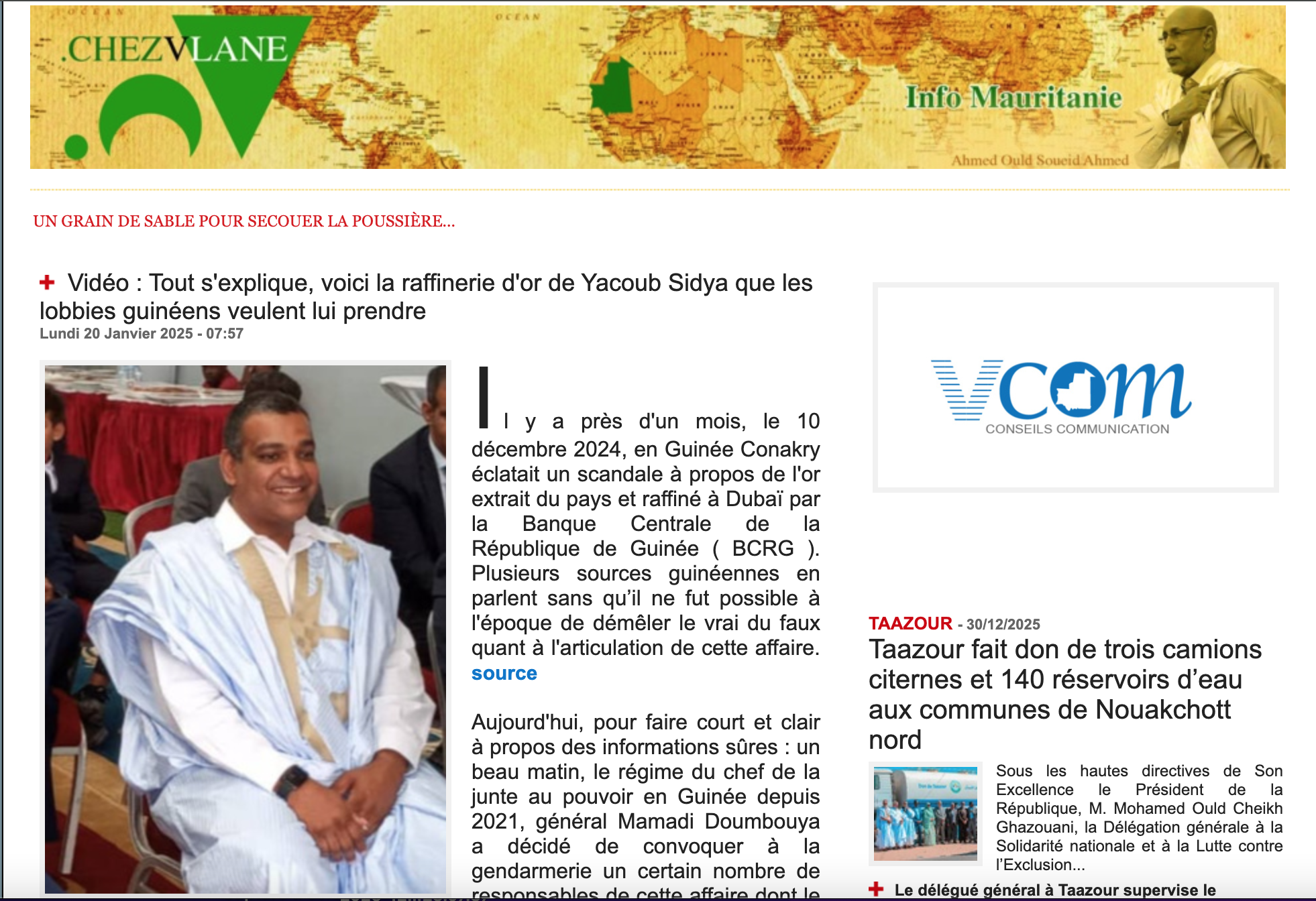 Raffinerie d'or en Guinée : Yacoub Sidya et ses associés portent plainte