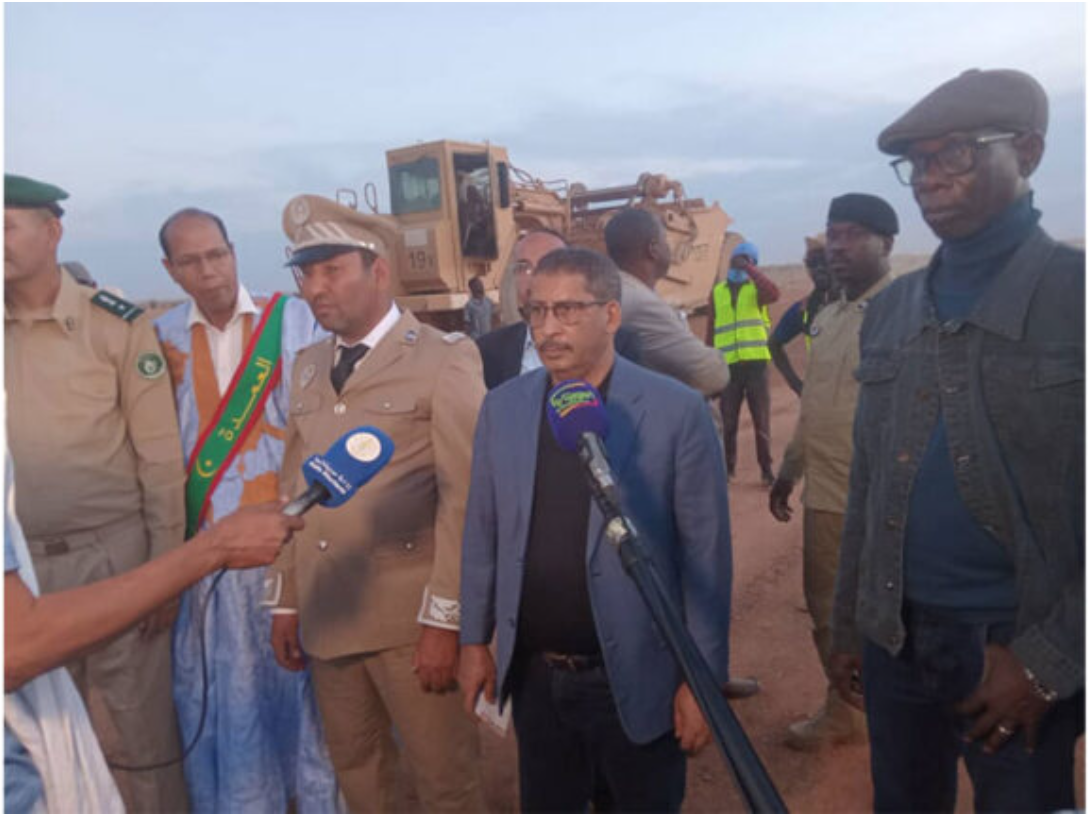 Le ministre de l’Équipement et des Transports inspecte les travaux au niveau de l’axe routier Monguel- Sawatta