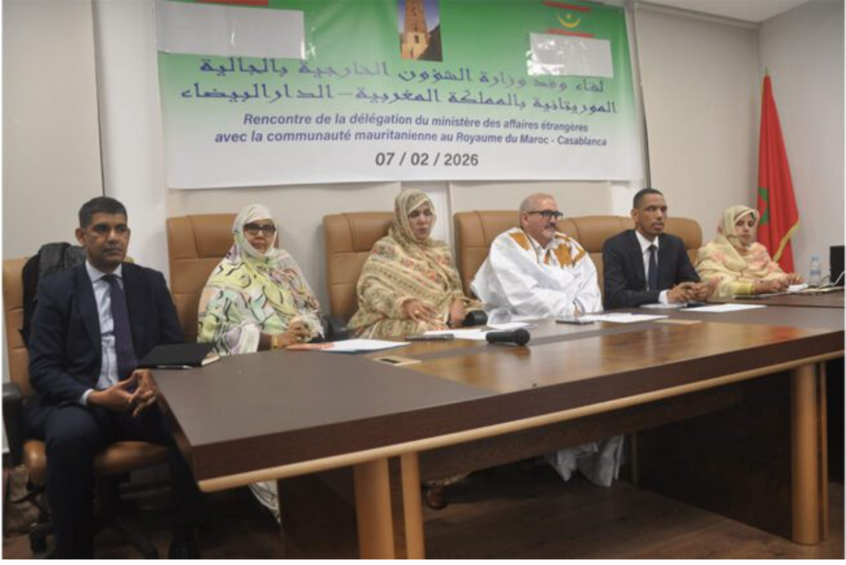 Une mission du ministère des Affaires étrangères rencontre la communauté mauritanienne au Royaume du Maroc