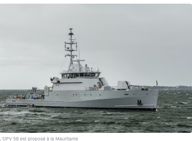 Kership sur la piste d'une vente de deux patrouilleurs à la Mauritanie