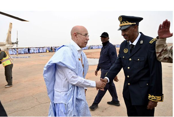 Le Président de la République arrive à Akjoujt pour une visite de travail et d’information dans l’Inchiri
