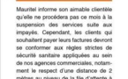MAURITEL :Communique......