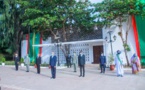 Le Président de la République préside la cérémonie de levée de couleurs