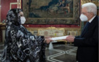 L’ambassadrice de Mauritanie en Italie présente ses lettres de créance