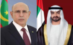 Le Président de la République renouvelle à Son Altesse le Prince Héritier d’Abu Dhabi la position ferme de la Mauritanie aux côtés des Émirats arabes unis contre toute menace à sa sécurité et à sa stabilité