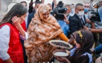 La Reine d'Espagne visite à Nouakchott la Société nationale de Distribution de Poisson
