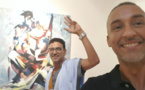 Après 9 ans d'absence, l'artiste Sidi Yahya expose de nouveau : juste 11 toiles rares et donc chères...