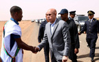 Le Président de la République arrive à Foum Gleita pour lancer la deuxième phase du projet Aftout Chergui