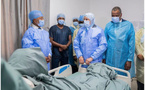 Le Président de la République visite le Centre National de Cardiologie pour suivre le déroulement des opérations de transplantation rénale et s’enquérir de la santé des patients