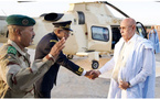 Le Président de la République arrive à la ville de N’Beikit Lahouach, où il est accueilli chaleureusement