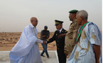 Arrivée du Président de la République à Aoujeft