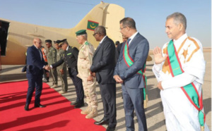 Le Président de la République arrive à Nouadhibou
