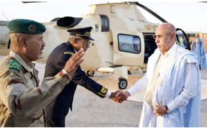 Le Président de la République arrive à la ville de N’Beikit Lahouach, où il est accueilli chaleureusement