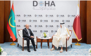 Le Président de la République s’entretient avec l’Émir du Qatar