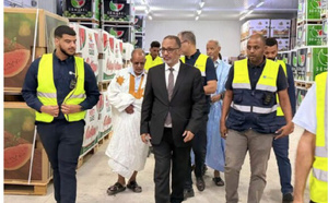 Le président de l’Union nationale du patronat inspecte les derniers préparatifs en vue de l’exportation par voie maritime de la première cargaison de pastèques