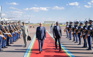 Le Président de la République arrive à Kigali pour participer au Forum des PDG des grandes entreprises africaines