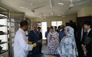 Une délégation japonaise visite le centre de réadaptation et de formation aux métiers de pêche de Nouakchott