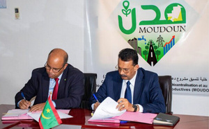 Signature à Nouakchott d’un protocole d’accord de coopération entre la Direction générale des Domaines et le Projet « MOUDOUN »