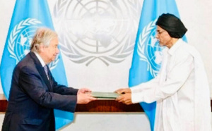 L’ambassadeur Cheikhna Ould Nenni Ould Moulaye Zeine, représentant permanent de la Mauritanie auprès de l’ONU, présente ses lettres de créance au Secrétaire général