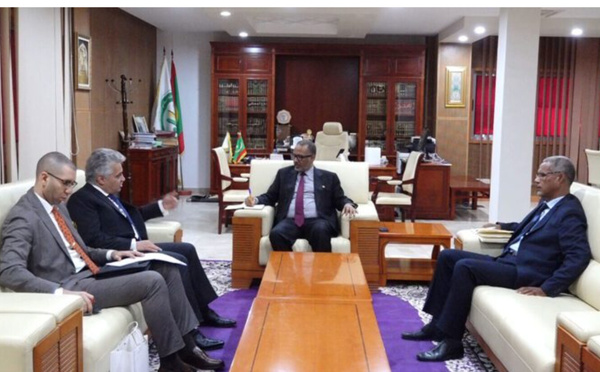 Le président de l’union du patronat mauritanien reçoit l’ambassadeur d’Egypte