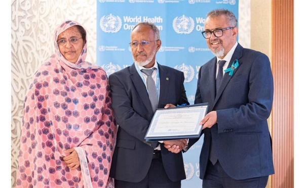 78ᵉ session de l’Assemblée mondiale de la Santé/Genève : La Mauritanie reçoit la certification officielle attestant l’élimination du trachome sur son territoire