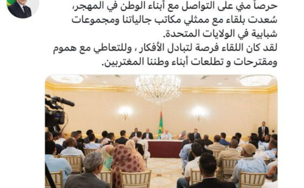 Président de la République : Ma rencontre avec les représentants de nos communautés a été l’occasion d’échanger des idées et d’écouter leurs propositions et leurs aspirations