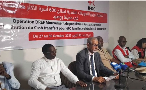 Distribution d’aides financières à 600 familles à Rosso