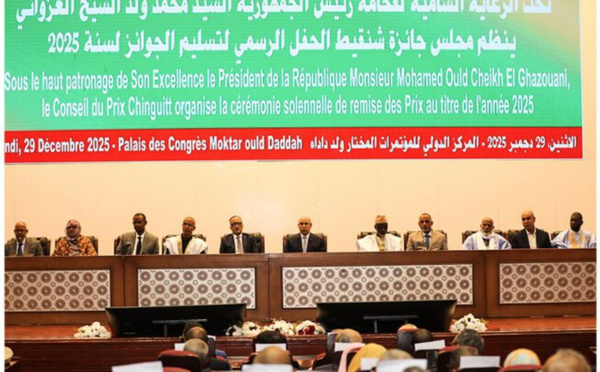 Le Président de la République supervise la cérémonie de remise des prix Chinguetti (2025)