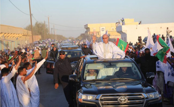Les habitants de la moughataa de Lekseiba accueille massivement Son Excellence le Président de la République