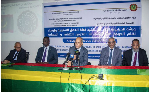 Revue trimestrielle du plan d’action et de mise en place d’un système qualité dans les établissements de formation professionnelle