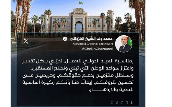 Le Président de la République réaffirme l’engagement de l’État en faveur des droits des travailleurs et de l’amélioration de leurs conditions