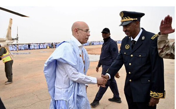 Le Président de la République arrive à Akjoujt pour une visite de travail et d’information dans l’Inchiri