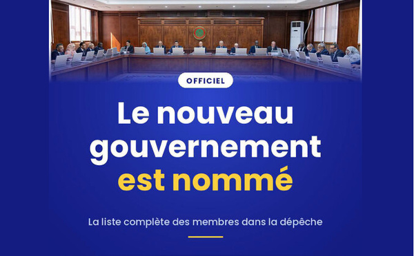 Gouvernement Ould Djay II : la nouvelle équipe dévoilée