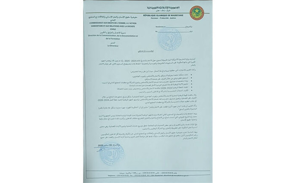 La Mauritanie se maintient au niveau 2 du classement américain sur la traite des personnes