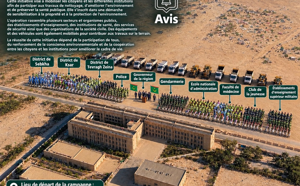 Nettoyage : mobilisation générale à la Wilaya de Nouakchott Ouest
